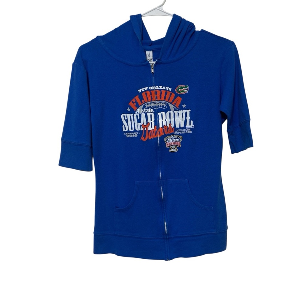 Florida Gators 2010 Sugar Bowl Blue Notes Zip Up Hoodie Blue Size L